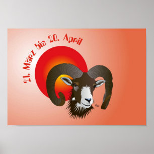 Sternzeichen - Widmungsplakat Poster