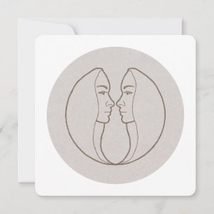 Sternzeichen Zwilling -  Feiertagskarte