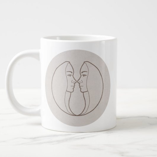 Sternzeichen Zwilling Jumbo-Tasse (Links)