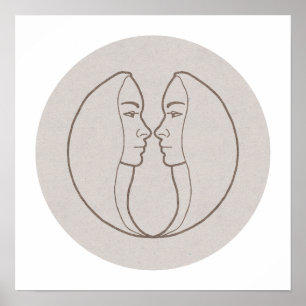 Sternzeichen Zwilling -  Poster