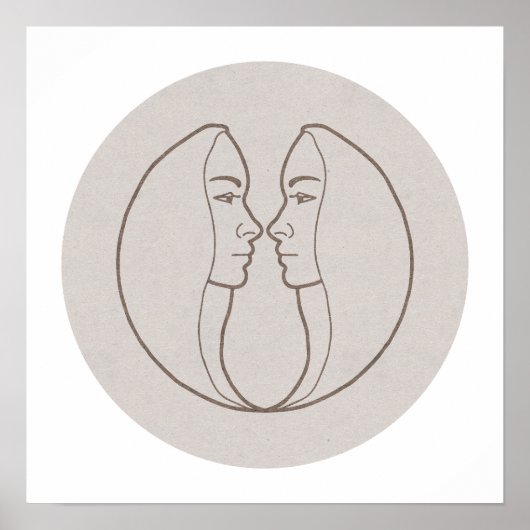 Sternzeichen Zwilling -  Poster (Vorne)