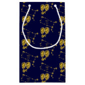 Sternzeichen Zwillinge, gold - Kleine Geschenktüte (Rückseite)