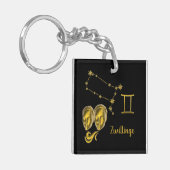 Sternzeichen Zwillinge - Schlüsselanhänger (Vorderseite links)