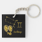 Sternzeichen Zwillinge - Schlüsselanhänger (Rückseite)