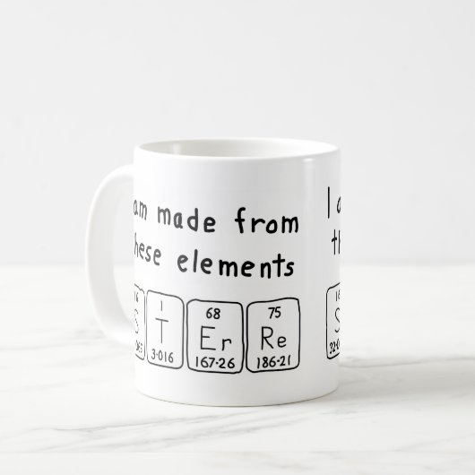 Sterre Periodenname Tasse (Vorderseite Links)