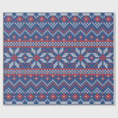 Stetch Pattern2 Navy/Red ID208 Geschenkpapier (Flach)