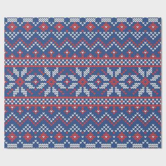 Stetch Pattern2 Navy/Red ID208 Geschenkpapier (Flach)