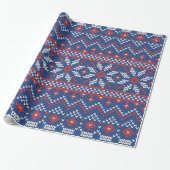 Stetch Pattern2 Navy/Red ID208 Geschenkpapier (Ungerollt)