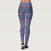 Stetch Pattern2 Navy/Red ID208 Leggings (Rückseite)