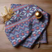 Stetch Pattern2 Navy/Red ID208 Stoff