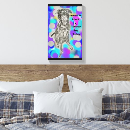 Stetched Canvas Print Leinwanddruck (Insitu (Schlafzimmer))