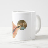 Stethoscoop in een hand voor een ziekenhuis sfeer. Jumbo-Tasse (Vorderseite Rechts)