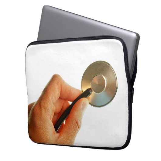 stethoscoop ziekenhuis ziek beter beterschap. laptopschutzhülle (Vorderseite Links)