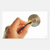 stethoscoop ziekenhuis ziek beter beterschap ziekt rechteckiger aufkleber (Vorderseite)