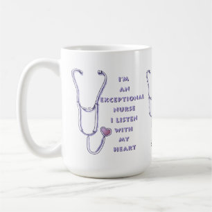 Stethoscope außerordentliche Krankenschwester Kaffeetasse