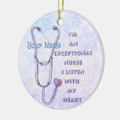 Stethoscope außerordentliche Krankenschwester Keramik Ornament (Links)