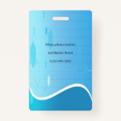 Stethoscope Blue Medical Heartbeat Vertical Foto Ausweis (Rückseite)