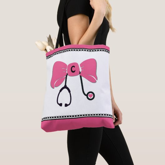 Stethoscope Bow Pink & White Tasche (Von Nahem)