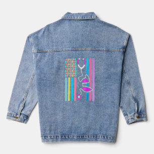Stethoscope Bunny Nurse Doctor Jeansjacke