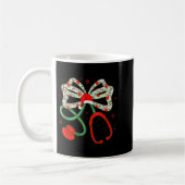 Stethoscope Christmas Nurse Health Worker Santa Xm Kaffeetasse (Links)