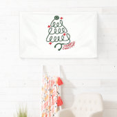 Stethoscope Christmas Tree Lights Nursing Scrubs Banner (Insitu)