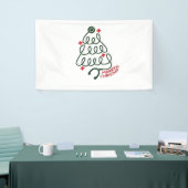 Stethoscope Christmas Tree Lights Nursing Scrubs Banner (Messeveranstaltung)