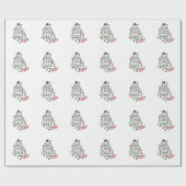 Stethoscope Christmas Tree Lights Nursing Scrubs Geschenkpapier (Flach)