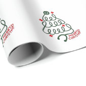 Stethoscope Christmas Tree Lights Nursing Scrubs Geschenkpapier (Rolleneckpunkt)