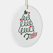 Stethoscope Christmas Tree Lights Nursing Scrubs Keramik Ornament (Rechts)