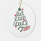 Stethoscope Christmas Tree Lights Nursing Scrubs Keramik Ornament (Links)