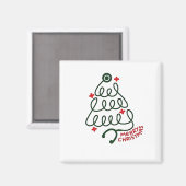 Stethoscope Christmas Tree Lights Nursing Scrubs Magnet (Vorderseite/Rückseite)