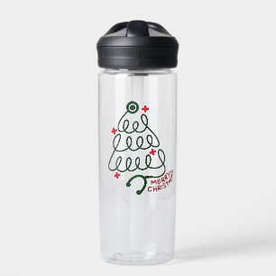 Stethoscope Christmas Tree Lights Nursing Scrubs Trinkflasche