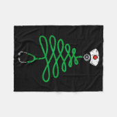 Stethoscope Christmas Tree Nurse Christmas Scrub T Fleecedecke (Vorderseite (Horizontal))