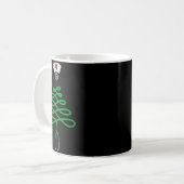 Stethoscope Christmas Tree Nurse Christmas Scrub T Kaffeetasse (Vorderseite Links)