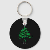 Stethoscope Christmas Tree Nurse Christmas Scrub T Schlüsselanhänger (Vorderseite)