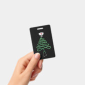 Stethoscope Christmas Tree Nurse Scrub Xmas Ausweis (Handheld)