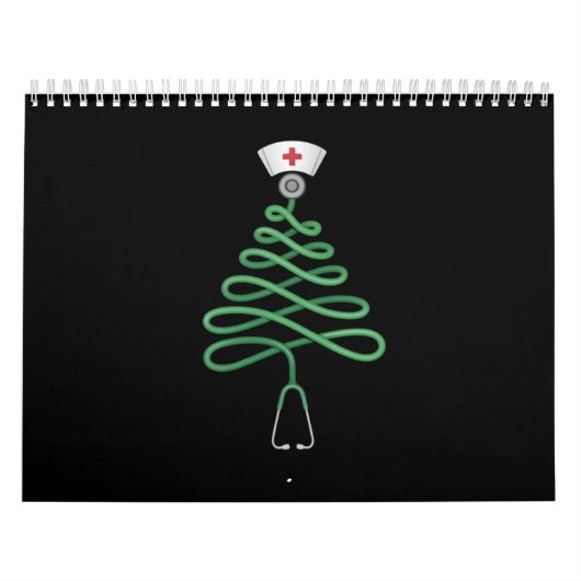 Stethoscope Christmas Tree Nurse Scrub Xmas Kalender (Titelbild)