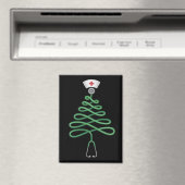 Stethoscope Christmas Tree Nurse Scrub Xmas Magnet (In Situ (Geschirrspüler))