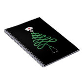 Stethoscope Christmas Tree Nurse Scrub Xmas Notizblock (Rechte Seite)