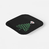 Stethoscope Christmas Tree Nurse Scrub Xmas Pappteller (Gewinkelt)