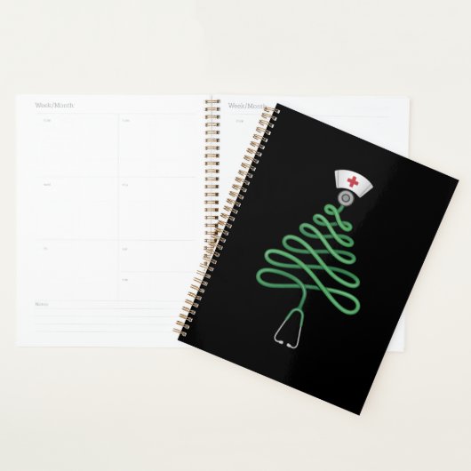 Stethoscope Christmas Tree Nurse Scrub Xmas Planer (Anzeige)