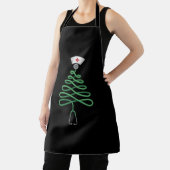 Stethoscope Christmas Tree Nurse Scrub Xmas Schürze (InSitu)