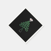 Stethoscope Christmas Tree Nurse Scrub Xmas Serviette (Ecke)