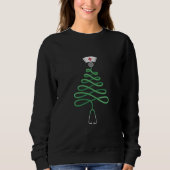 Stethoscope Christmas Tree Nurse Scrub Xmas Sweatshirt (Vorderseite)