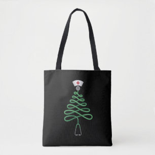 Stethoscope Christmas Tree Nurse Scrub Xmas Tasche