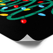 Stethoscope Christmas Tree Registered Doctor Nurse Poster (Ecke)