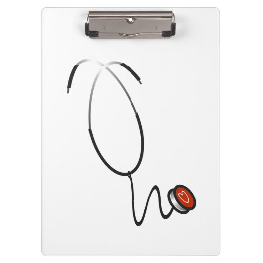Stethoscope Clipboard Klemmbrett (Vorderseite)