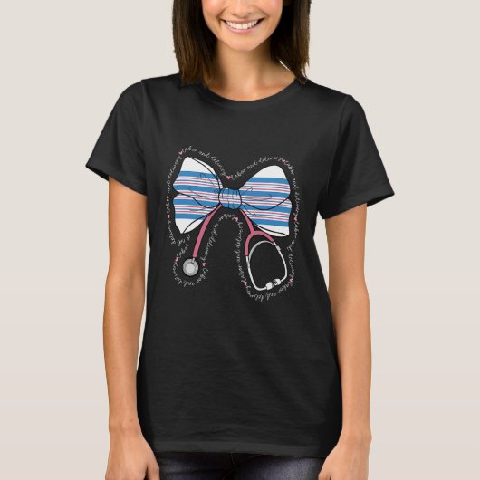 Stethoscope Coquette Bow Ba1 T-Shirt (Vorderseite)