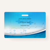 Stethoscope Cross Medical Foto ID Ausweis (Rückseite)