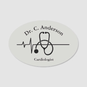 Stethoscope Designname Tag Namensschild